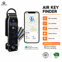 Nouvel Organisateur de Clés Intelligent Anti-Perte et Tendance avec Traqueur, Porte-Clés Portefeuille en Métal Personnalisable pour Apple Find My