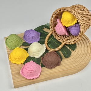 Lot de 3 modèles de glaces artificielles, couleur macaron, pour présentation, accessoire de décoration de table, avec cuillères, pour sauces, DIY, jeux, fêtes et cadeaux - Product Image 6