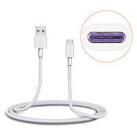 Kabel Data USB-C 5A Pengisian Cepat IOS Grosir Pabrik dengan Pelindung Anyaman Bahan TPE/PVC