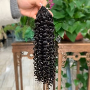 Cheveux humains brésiliens naturels pour crochet, pré-bouclés, ondulés, avec nœuds miracle, non traités - Product Image 3