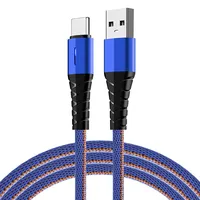3A 480MHz USB 2.0 C vers un câble plus de choix USB A vers C gaine en tissu USB C câble de charge
