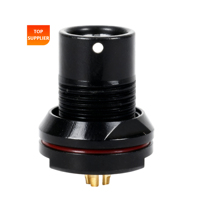 BEXKOM GK Taille 1F 2 à 12 Broches en laiton plaqué or Femelle Push-Pull Verrouillable Blindage CEM IP68 Anti-vibration Anti-corrosion Métal