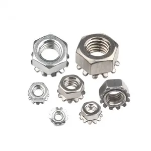 Top quality Multi-tooth K type hexagon wheels lock nuts for industry