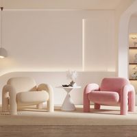Meistverkaufter Moderner Minimalistischer Nordischer Freizeitstuhl mit Stoffbezug und Schaumstoffpolsterung für Wohnzimmer, Büro, Esszimmer und Hotel