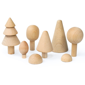Giocattoli in Legno Personalizzati Ecologici Non Tossici Unisex Colorati a Forma di Alberi Decorazione per Cameretta 8 Pezzi Montessori Educazione Cognitiva Precoce - Product Image 1