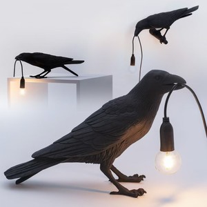 Chất lượng cao LED Đèn treo tường màu đen bên cạnh bảng ánh sáng re Sin <span class=keywords><strong>Lucky</strong></span> Bird Crow Đèn tường cho phòng ngủ khách sạn - Product Image 1