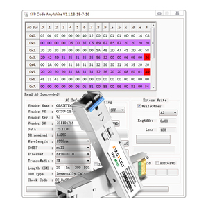 Émetteur-récepteur optique SFP GIANTECH 1,25 G monomode monofibre avec connecteur SC 1310/1550 nm, module émetteur-récepteur fibre optique 20 km POE - Product Image 4