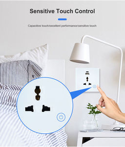ปลั๊กไฟอัจฉริยะ Tuya Smart Home Wifi พร้อมกระจกนิรภัย ปลั๊กไฟติดผนังอเนกประสงค์ ควบคุมด้วยเสียง Alexa ปลั๊กไฟติดผนังอัจฉริยะพร้อมพอร์ต USB - Product Image 3