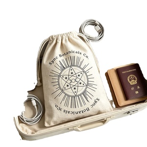 ถุงผ้าฝ้ายลินินธรรมชาติแบบมีเชือกผูก สำหรับใส่ของขวัญ เครื่องประดับ หรืออุปกรณ์ต่างๆ พร้อมโลโก้ตามสั่ง - Product Image 1