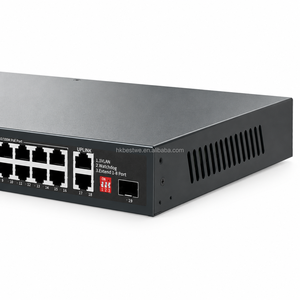 Switch PoE 16 ports 10/100M avec 2 ports Uplink Gigabit RJ45 + 1 port SFP 1G, extension VLAN 250m, switch Ethernet PoE non géré pour CCTV et AP - Product Image 6