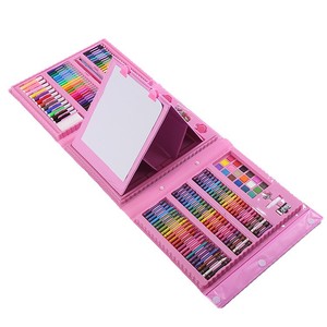 Ensemble de 208 pinceaux en PVC, cadeau pour enfants, ensemble de dessin artistique, crayons de couleur, crayons <span class=keywords><strong>aquarelle</strong></span>, bloc-notes inclus, papeterie - Product Image 5