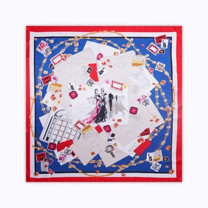 Đồ trang sức sang trọng vuông in Khăn lụa Bandana Trung Quốc vải lụa - Product Image 1