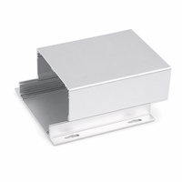 Boîtier en alliage d'aluminium argenté 150*72mm, compartiment pour batterie, boîte de commande d'alimentation, indice de protection IP54, longueur personnalisée, léger