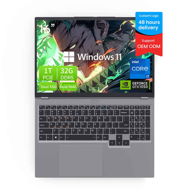 16.1-Inch Intel I7-8750H GDDR5 6-Core 2.2GHz 16:10 Display 60Hz Gaming Laptop GTX 1050 3GB Win11 Pro 16GB RAM 512GB SSD English