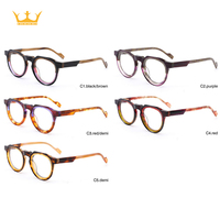 Lunettes optiques rondes rétro en acétate, monture intégrale, classiques, légères, pour un usage quotidien, unisexe, adultes, adaptées à toutes les formes de visage