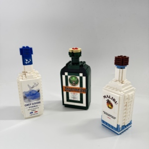 Tên tùy chỉnh Bourbon chai khối xây dựng engravable hiển thị Set Bar giỏ hàng trung tâm - Product Image 5