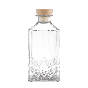 Tapas de Corcho Cuadradas de Alta Gama con Relieve, Botella de Vidrio Transparente para Vodka, Ginebra, Tequila y Licores, para Destilerías - Product Image 3