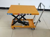 Chariot élévateur à ciseaux hydraulique manuel 1 tonne, Table élévatrice à ciseaux, Mecanisme de levage, Prix de la table élévatrice, Chariot à palettes hydraulique, Vente chaude