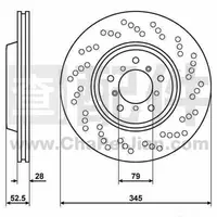 Disques de frein pour bmw e46, m3 CSL, 345x28mm, numéro de séparation 34112282446 et 34112282445, offre spéciale d'usine