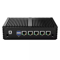 Mini PC Routeur Sans Ventilateur Partaker N5095 N5105 5x 2.5G LAN HD-MI VGA 2 COM Pare-feu PfSense AES-NI 4G LTE SIM Industriel