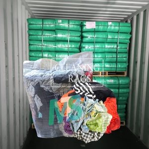 Trapos de Limpieza de Ropa de Colores Mixtos Reciclados de Alta Absorbencia, Trapos de Algodón para Cortar, Trapos Industriales - Product Image 1