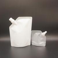120ml 150ml 200ml plastique clair blanc debout liquide à boire emballage biseau bec pochette jus bec pochette