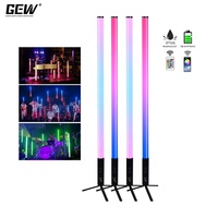 Pack de 8 tubes lumineux LED RGBWA à pixels, sans fil, alimentés par batterie, avec télécommande DMX512 et contrôle par application, pour scène, DJ, bar, club, spectacle en direct
