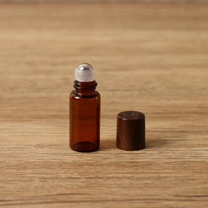 Botella Cuadrada de Vidrio con Tapa de Mármol, Color Té, Anti-reflejante, para Lociones Cosméticas, 10 ml, Portátil, con Gotero, Muestra de Prueba - Product Image 1