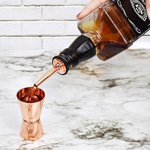 Ensemble de shakers à cocktails en cuivre plaqué sur mesure, <span class=keywords><strong>kit</strong></span> de barman avec support en bois <span class=keywords><strong>pour</strong></span> marques d'<span class=keywords><strong>alcool</strong></span> - Product Image 4
