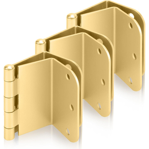 Charnières de <span class=keywords><strong>porte</strong></span> dorées de 3,5 pouces, charnières de <span class=keywords><strong>porte</strong></span> extensibles, charnières de <span class=keywords><strong>porte</strong></span> robustes à mortaise complète avec coin arrondi de 5/8'' - Product Image 1