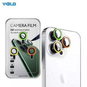 Yongpoly Für <span class=keywords><strong>iPhone</strong></span> 13 14 15 16 Pro Max Plus 9H Härtegrad Kameralinsen-Schutzfolie Klares Glas Leuchtende Linsen-Kamera-Schutzfolie - Product Image 1