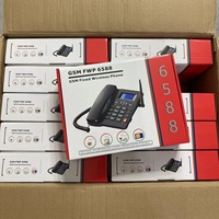 Teléfono Fijo GSM de Escritorio con Doble Tarjeta SIM ETS-6588, Teléfono Inalámbrico Fijo GSM con Radio FM