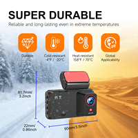 WIFI Dual Lens Mini IPS Screen Hidden Dashcam 4K Depan/Belakang GPS WDR HDR Perekam Video Mobil DVR Garansi 1 Tahun 512G