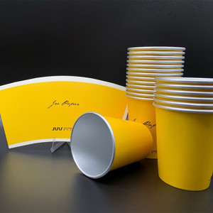 Gobelets en papier aluminium doré écologiques fabriqués en Chine pour les boissons gazeuses, l'eau minérale, les boissons énergisantes - Tailles et logos personnalisés - Product Image 5