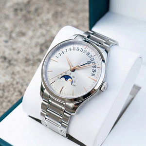 นาฬิกาข้อมือ OEM ระบบจักรกลอัตโนมัติ สแตนเลสสตีล ดีไซน์หรูหรา แสดงข้างขึ้นข้างแรม พร้อมฟังก์ชั่นวันที่ย้อนกลับ  รับผลิตตามแบบ พร้อมสลักโลโก้ - Product Image 1