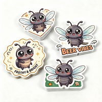 Hojas de Pegatinas de Vinilo Personalizadas, Impermeables, Kawaii, con Diseño de Niña, Pegatinas Decorativas de Dibujos Animados para Niños