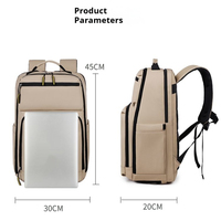 Sac à dos pour ordinateur portable durable et polyvalent, grande capacité, multi-couches, pour les sorties quotidiennes