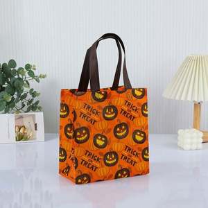 New Arrival Laminated Reusable Tote for Halloween Candy Gift Packaging Printed Colorful Non Woven Eco Bag - Product Image 5