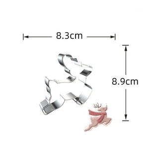 <span class=keywords><strong>Emporte</strong></span>-pièce personnalisé en acier inoxydable en forme de renne pour biscuits de Noël - Product Image 5