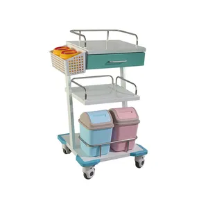 Modern Hospital ABS Plastic Emergency Medicine Medical Cart Crash Anesthesia Trolley For Clinic Use Treatment