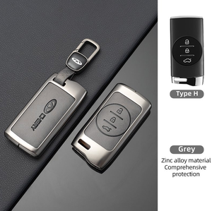 Funda Protectora para Llave de Coche de Aleación de Zinc y Cuero con Logotipo en Relieve, Duradera y de Alta Calidad para Chery Omoda <span class=keywords><strong>E5</strong></span> - Product Image 5