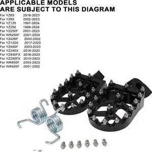 ที่เหยียบเท้ามอเตอร์ไซค์วิบากที่วางเท้าสำหรับ YZ65 18-23 YZ85 02-23 YZ125 97-23 YZ250 98-23 YZ250F WR250F WR450F 01-23 YZ450F - Product Image 2