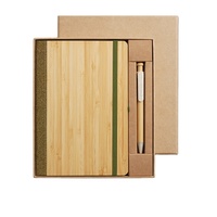 Coffret Cadeau d'Entreprise Écologique : Carnet en Broyure de Café, Stylo en Bambou, Boîte Cadeau de Luxe en Cuir PU Personnalisable, Sérigraphie OEM