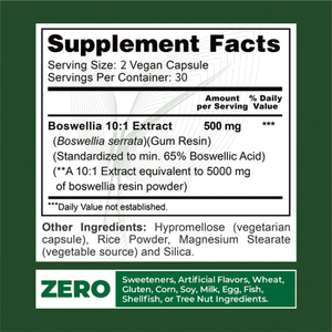 Capsule di Estratto di Boswellia Serrata per il Supporto Articolare e la Salute Intestinale Integratore Erboristico di Boswellia - Product Image 3