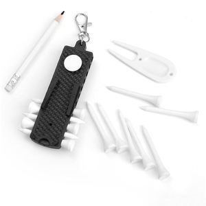 Support de tees de golf personnalisé en gros avec logo, ensemble de 12 tees, organisateur de tees de golf en plastique, porte-tees de golf multifonction - Product Image 1