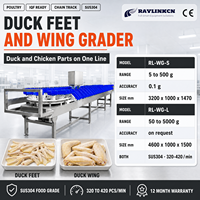 Machine de Calibrage au Poids SUS304 Goulottes Multi-Sorties pour Pattes de Canard Usine de Transformation de Volailles Triphasé