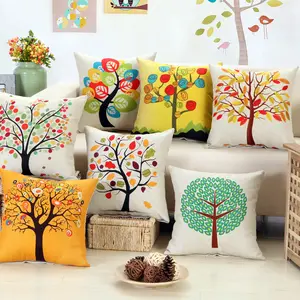Wholesale Digital Printed Pillow Cover American Style Countryside Linen Cushion Cover Decoration Throw Pillow Cover
