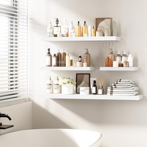 Juego de 3 Estantes Flotantes de <span class=keywords><strong>Madera</strong></span> Natural <span class=keywords><strong>para</strong></span> Guardería, Estantes de Pared <span class=keywords><strong>para</strong></span> Libros y Juguetes <span class=keywords><strong>para</strong></span> Cuarto de Bebé - Product Image 6