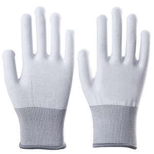 Venta al por mayor de fábrica Guantes de punto de poliéster blanco Protección laboral Guantes de algodón blanco Guante de seguridad laboral de algodón - Product Image 1