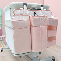 Sac de rangement pour lit de bébé, organiseur de couches et de biberons pour berceau